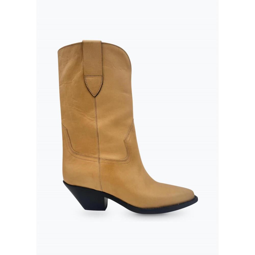 NEW ISABEL MARANT women's dahope leather boots in natural - Picture 3 of 3